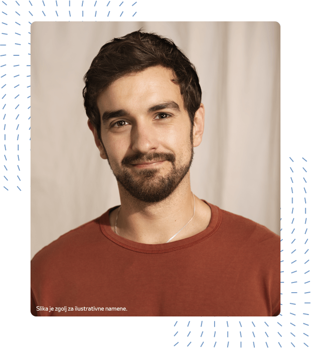 Prikaz moške osebe.